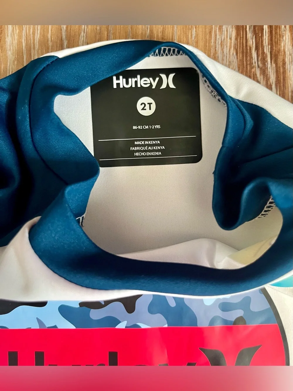 Hurley Boy’s Swim Trunk & UPF 50 Rashguard Set Size 2T